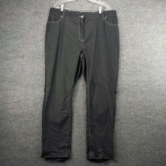 Mcdonalds Employee Uniform Pants Mens Size 38x31 Gray Black Belt Loops - Picture 2 of 13
